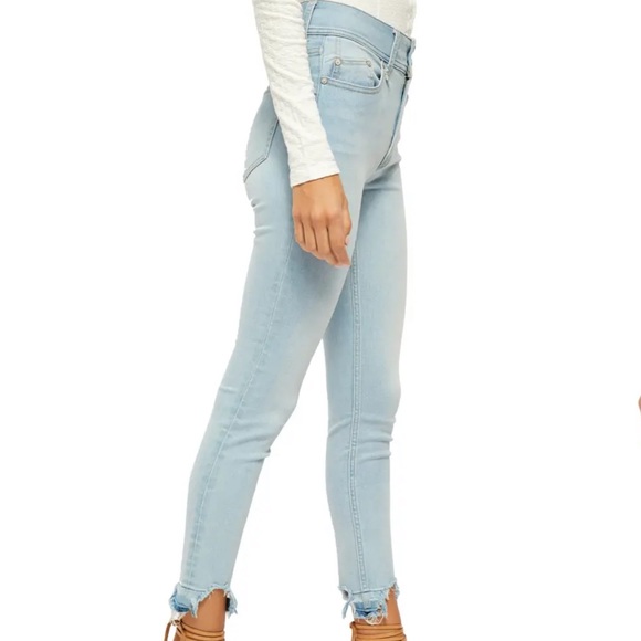 Free People Wild Child Havana Blue Jeans - Picture 4 of 11